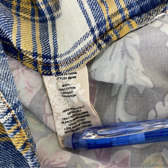 Soft Surroundings Blue and Yellow Plaid Tunic - Picture 8 of 16